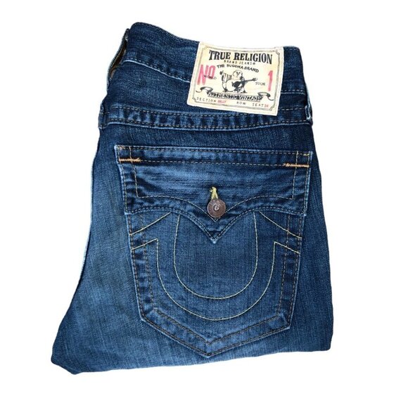 Vintage True Religion Jeans Size 32 BILLY Blue - Picture 1 of 5